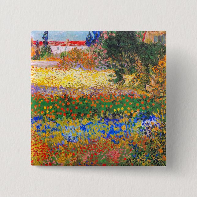 Vincent Van Gogh Blommar Garden Knapp (Framsida)