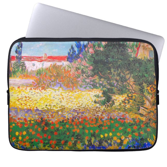 Vincent Van Gogh Blommar Garden Laptop Fodral (Framsidan)