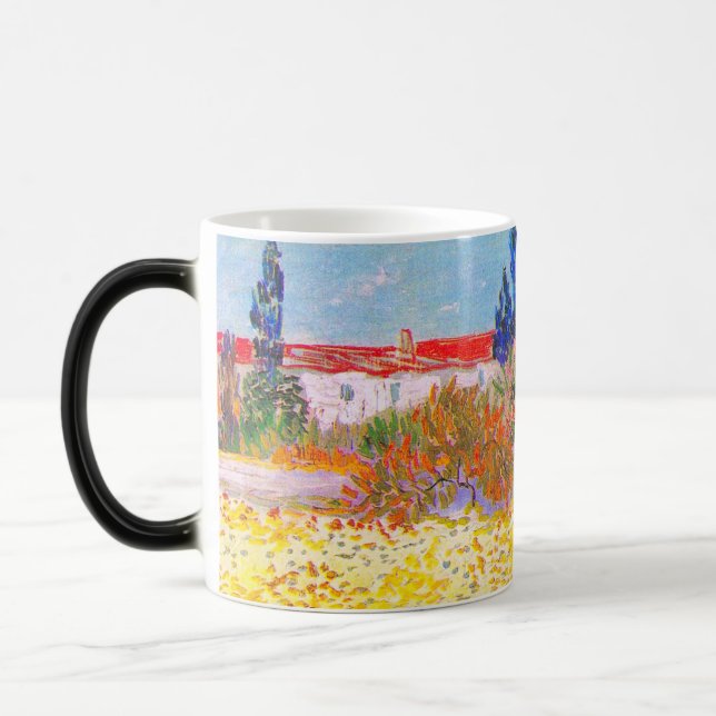 Vincent Van Gogh Blommar Garden Magisk Mugg (Vänster)