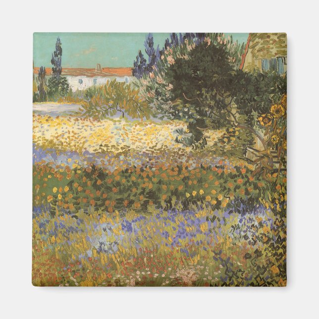 Vincent van Gogh - Blommar Garden Magnet (Framsidan)