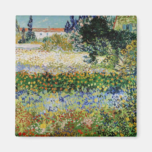 Vincent van Gogh - Blommar Garden Magnet (Framsidan)