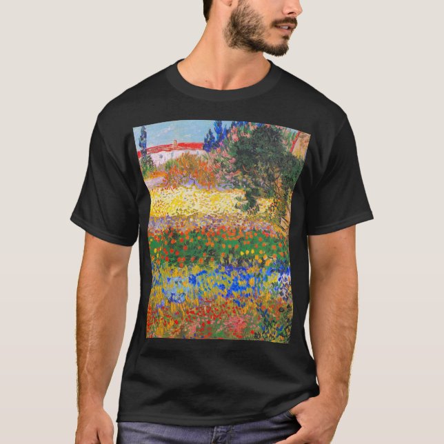 Vincent Van Gogh Blommar Garden T Shirt (Framsida)