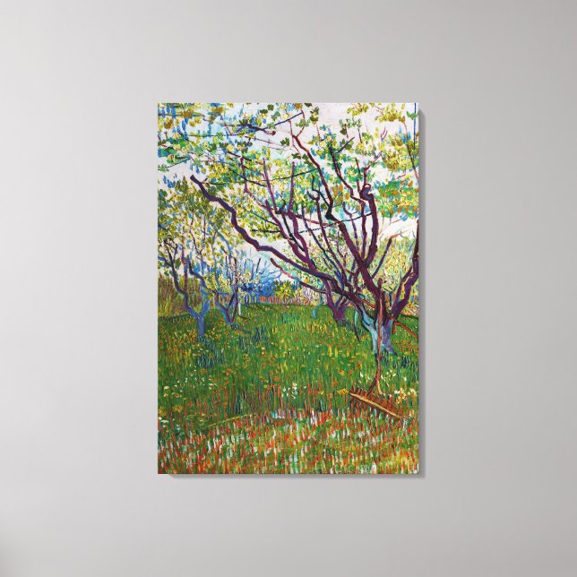 Vincent van Gogh - Blommar Orchard Canvastryck (Framsida)