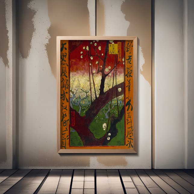 Vincent Van Gogh - Blommar Plum Träd Fototryck (Skapare uppladdad)