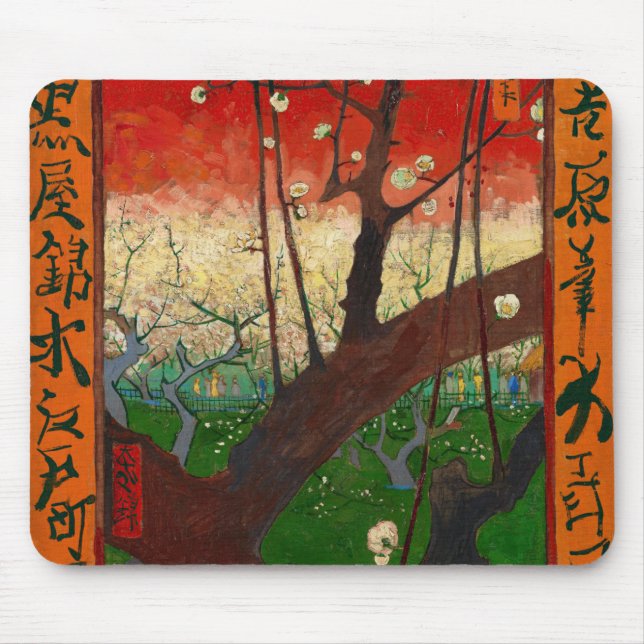 Vincent van Gogh - Blommar Plum Träd Musmatta (Framsidan)