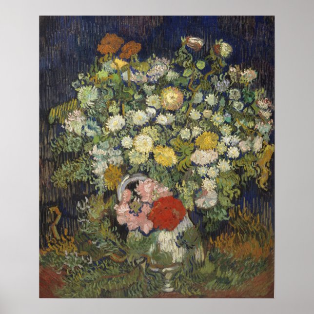 Vincent Van Gogh | Blommor i Vas Poster (Framsidan)