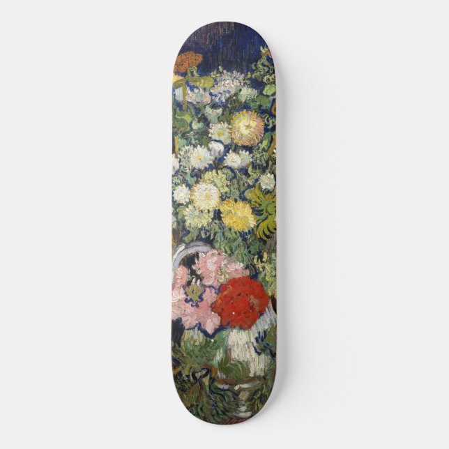 Vincent van Gogh - Blomsterbukett i vas Mini Skateboard Bräda 18,5 Cm (Framsida)