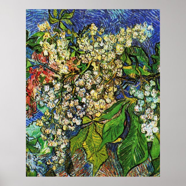 Vincent van Gogh-Blooming chestnut grenar Poster (Framsidan)