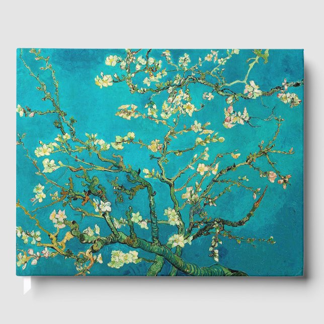 Vincent Van Gogh Blossoming Almond Träd Blommigt A Gästböcker (Framsida)