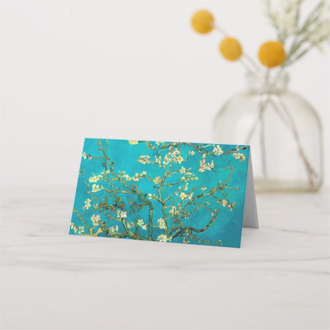 Vincent Van Gogh Blossoming Almond Träd Blommigt A Placeringskort (Framsida)