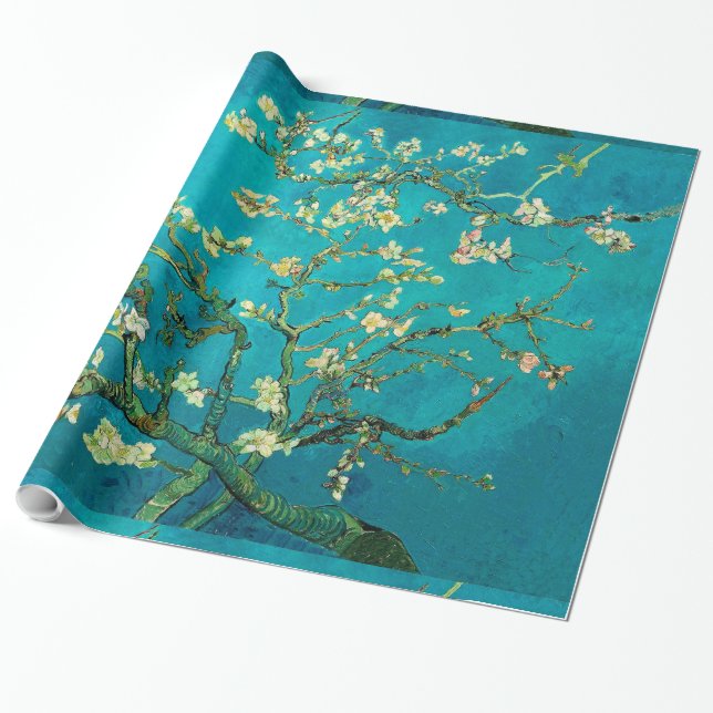Vincent Van Gogh Blossoming Almond Träd Blommigt A Presentpapper (Utrullad)
