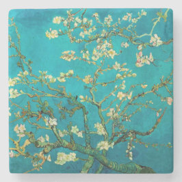 Vincent Van Gogh Blossoming Almond Träd Blommigt A Underlägg Sten