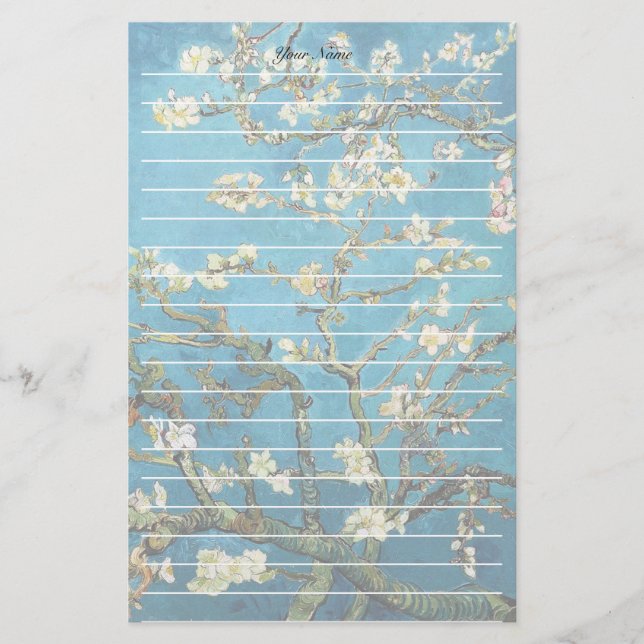 Vincent van Gogh, Blossoming Almond Träd Brevpapper (Framsida)