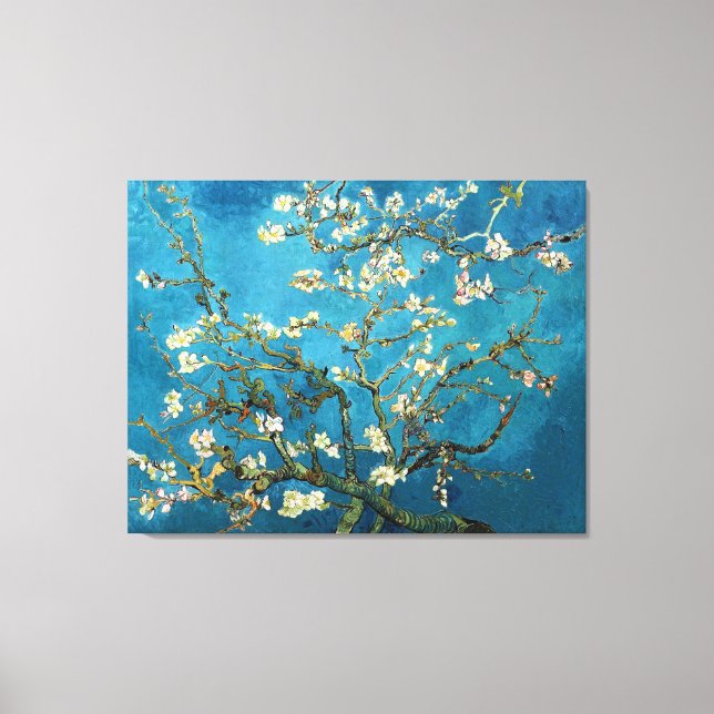 Vincent van Gogh, Blossoming Almond Träd Canvastryck (Framsida)