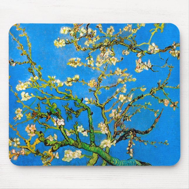 Vincent Van Gogh - Blossoming Almond Träd Fine Art Musmatta (Framsidan)