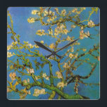 Vincent van Gogh - Blossoming Almond Träd Fyrkantig Klocka<br><div class="desc">Blossoming Almond Träd (1890) av Van Gogh är en vintage post impressionism bra konst blommigt fortfarande livmålning. Ett gren från en mandel träd i blomning i en vår-trädgård med blå himmel i bakgrunden. Vita blommor blommar. Om konstnären: Vincent Willem van Gogh (1853-1890) var en målare från post impressionist vars verk...</div>