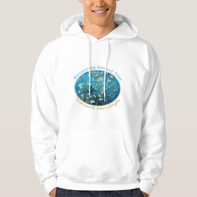 Vincent van Gogh, Blossoming Almond Träd Hoodie (Framsida)