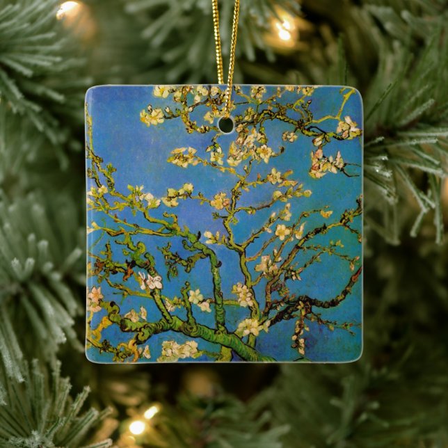 Vincent van Gogh - Blossoming Almond Träd Julgransprydnad Keramik (Träd)