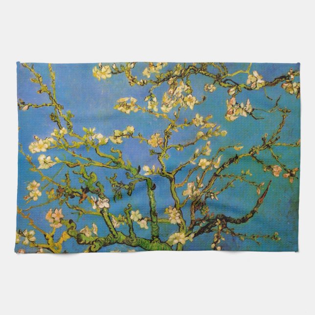 Vincent van Gogh - Blossoming Almond Träd Kökshandduk (Horisontell)