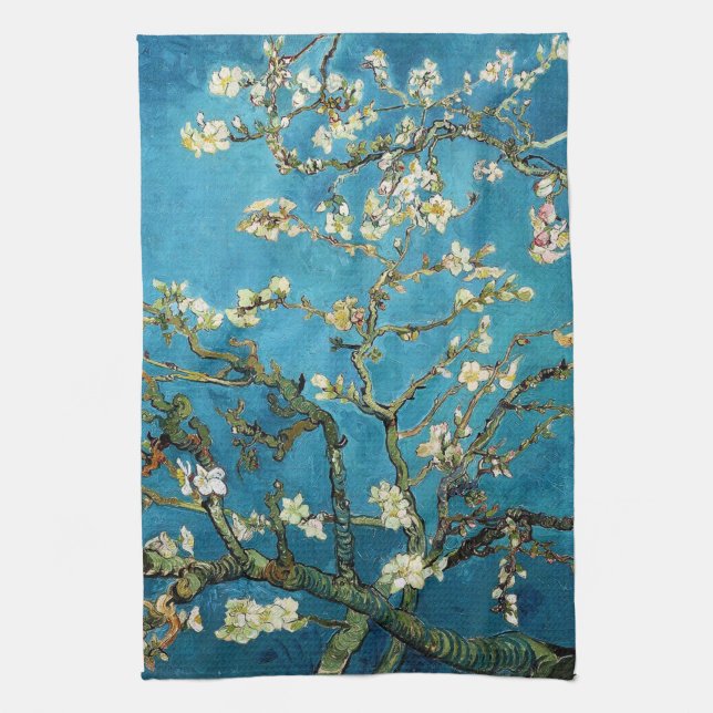 Vincent van Gogh, Blossoming Almond Träd Kökshandduk (Vertikal)