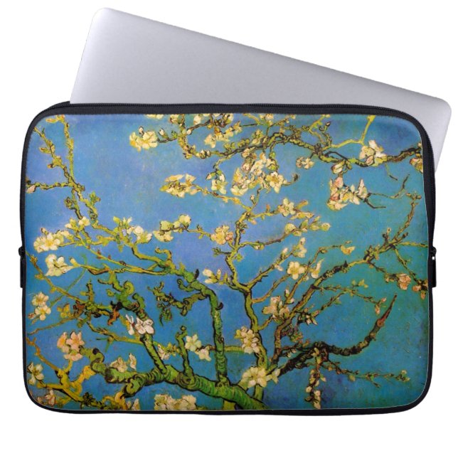 Vincent van Gogh - Blossoming Almond Träd Laptop Sleeve (Framsidan)