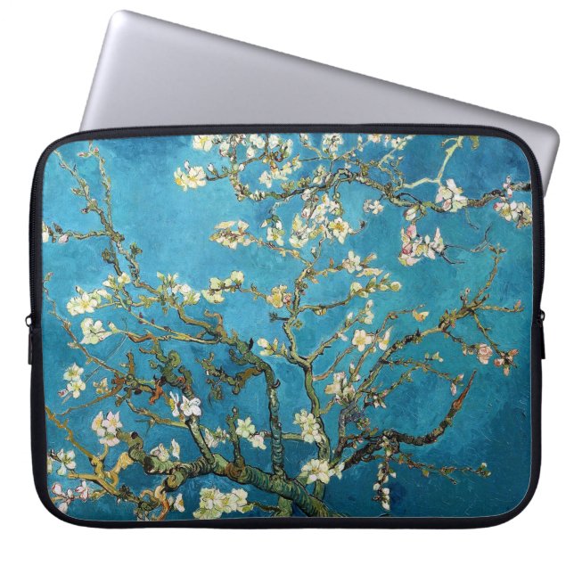 Vincent van Gogh, Blossoming Almond Träd Laptop Sleeve (Framsidan)