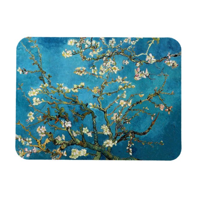 Vincent van Gogh, Blossoming Almond Träd Magnet (Horisontell)