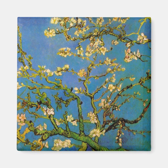 Vincent van Gogh - Blossoming Almond Träd Magnet (Framsidan)