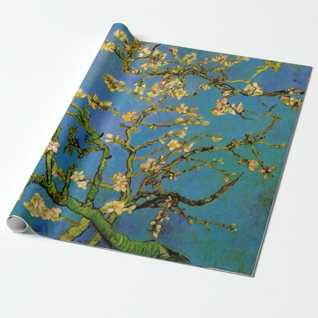 Vincent van Gogh - Blossoming Almond Träd Presentpapper (Utrullad)