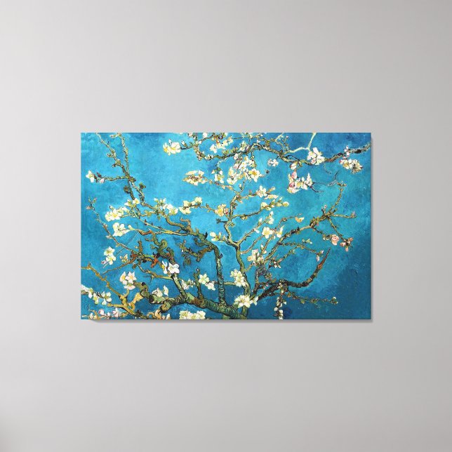 Vincent van Gogh, Blossoming Almond Träd. Vintage Canvastryck (Framsida)