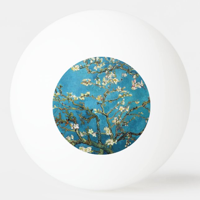 Vincent van Gogh, Blossoming Almond Träd. Vintage Pingisboll (Baksidan)