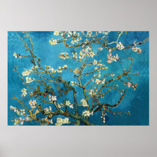 Vincent van Gogh, Blossoming Almond Träd. Vintage Poster