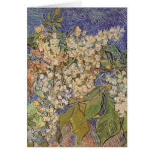 Vincent van Gogh - Blossoming Chestnut Grenar Hälsningskort