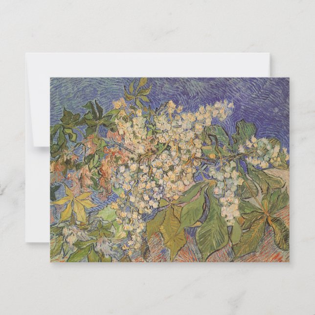 Vincent van Gogh - Blossoming Chestnut Grenar Inbjudningar (Framsida)
