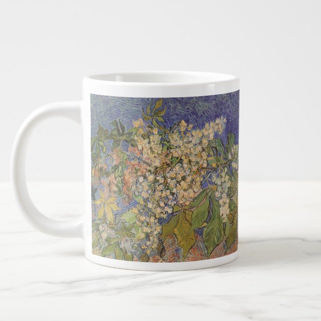 Vincent van Gogh - Blossoming Chestnut Grenar Jumbo Mugg (Vänster)