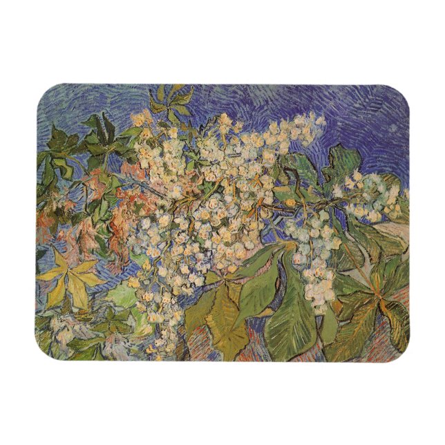 Vincent van Gogh - Blossoming Chestnut Grenar Magnet (Horisontell)