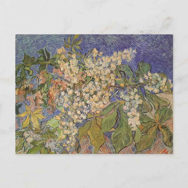 Vincent van Gogh - Blossoming Chestnut Grenar Vykort (Framsida)