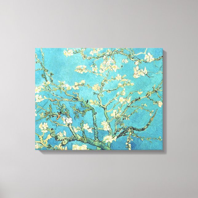 Vincent van Gogh Blossomong Almond Träd Canvastryck (Framsida)