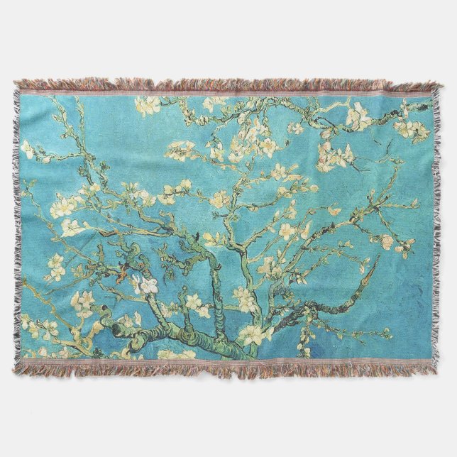 Vincent van Gogh Blossomong Almond Träd Filt (Framsidan)