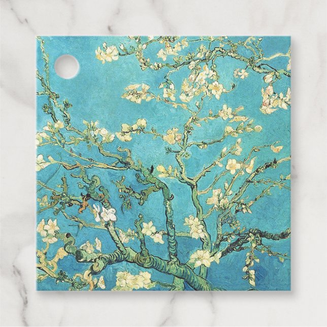 Vincent van Gogh Blossomong Almond Träd Gåvor Etiketter (Framsida)