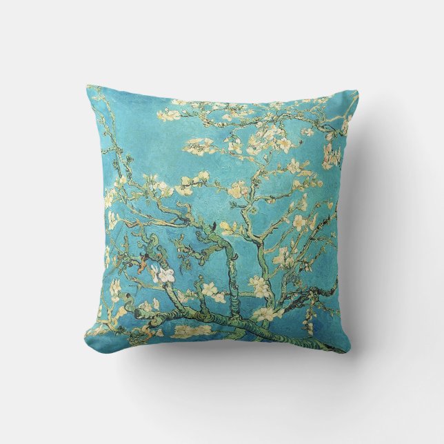 Vincent van Gogh Blossomong Almond Träd Kudde (Framsida)