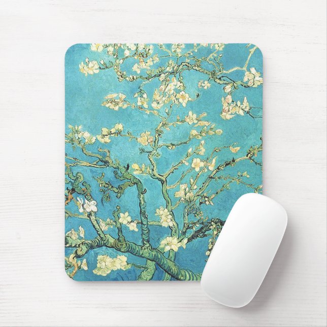 Vincent van Gogh Blossomong Almond Träd Musmatta (Med mus)