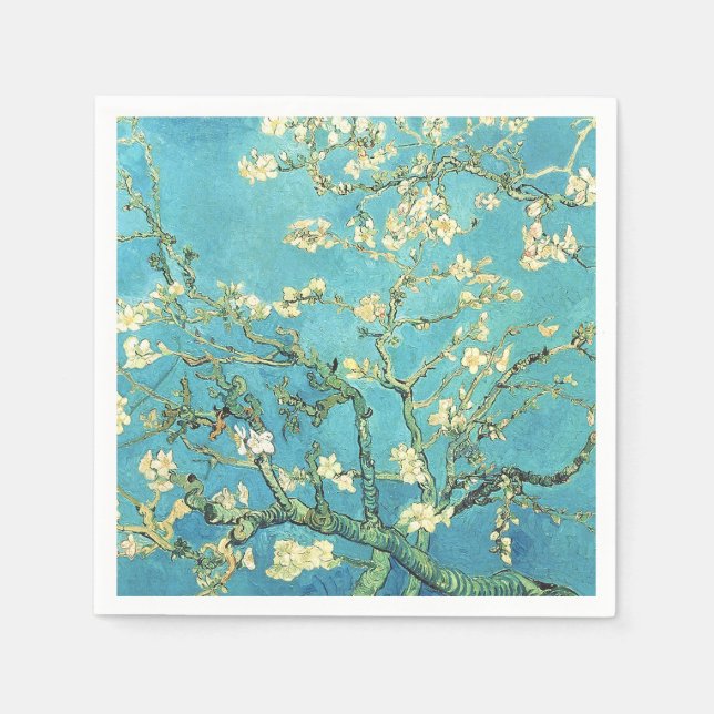 Vincent van Gogh Blossomong Almond Träd Pappersservett (Framsidan)