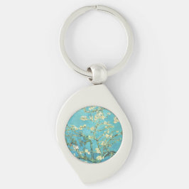 Vincent van Gogh Blossomong Almond Träd Swirl Silverfärgad Nyckelring