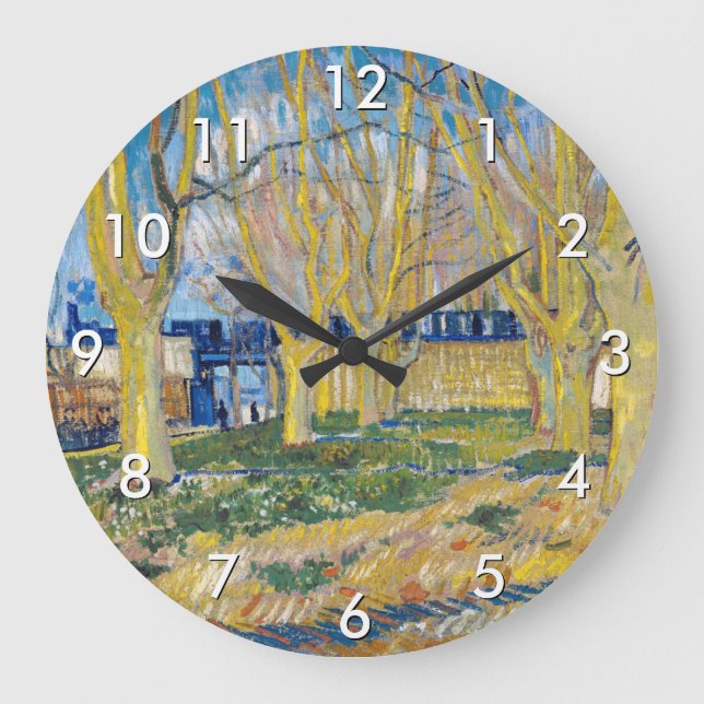 Vincent van Gogh - Blue Tåg Stor Klocka (Framsida)