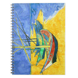 Vincent van Gogh Boats vid Saintes-Marie vattencol Anteckningsbok