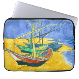 Vincent van Gogh Boats vid Saintes-Marie vattencol Laptop Fodral
