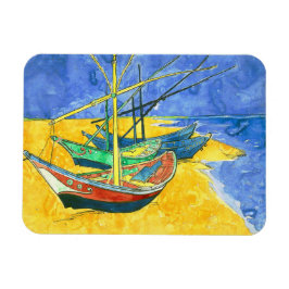 Vincent van Gogh Boats vid Saintes-Marie vattencol Magnet