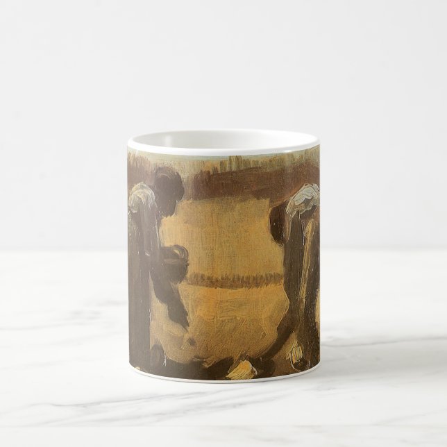 Vincent van Gogh - Bönder som planterar potatis Kaffemugg (Center)
