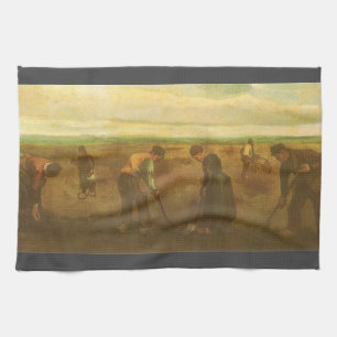 Vincent van Gogh - Bönder som planterar potatis Kökshandduk